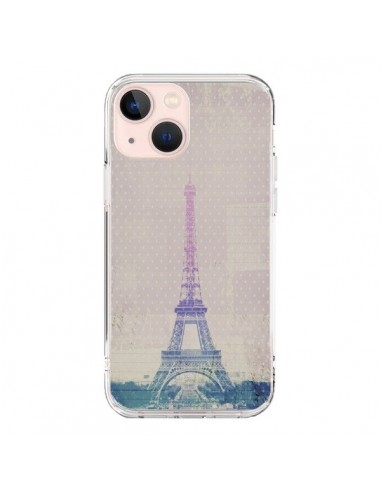 Coque iPhone 13 Mini I love Paris Tour Eiffel - Mary Nesrala