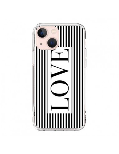 Coque iPhone 13 Mini Love Noir et Blanc - Mary Nesrala