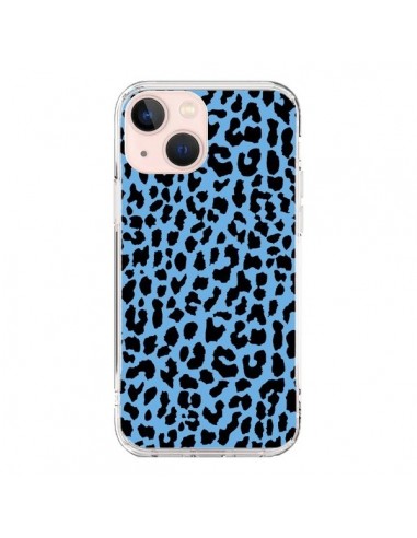 Coque iPhone 13 Mini Leopard Bleu Neon - Mary Nesrala