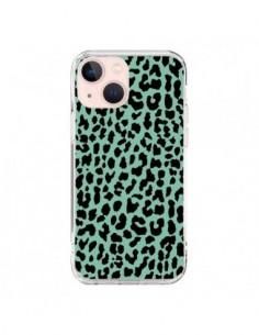 Cover iPhone 13 Mini Leopardo Verde Menta Neon - Mary...