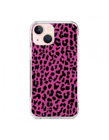 Coque iPhone 13 Mini Leopard Rose Pink Neon - Mary Nesrala