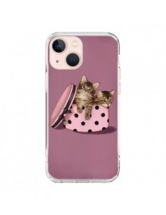 iPhone 13 Mini Case Caton Cat Kitten Boite Polka -...