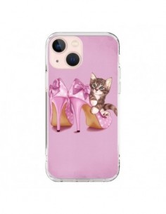 Cover iPhone 13 Mini Gattoon Gatto Kitten Scarpe Shoes -...