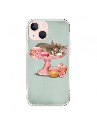 Coque iPhone 13 Mini Chaton Chat Kitten Cookies Cupcake - Maryline Cazenave