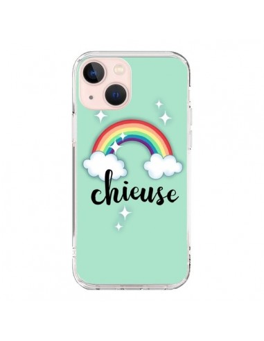 Coque iPhone 13 Mini Chieuse Arc en Ciel - Maryline Cazenave