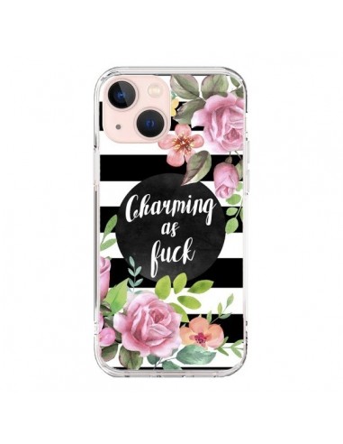 Coque iPhone 13 Mini Charming as Fuck Fleurs - Maryline Cazenave