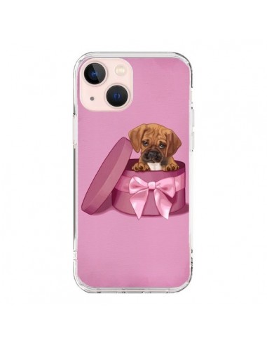 Coque iPhone 13 Mini Chien Dog Boite Noeud Triste - Maryline Cazenave