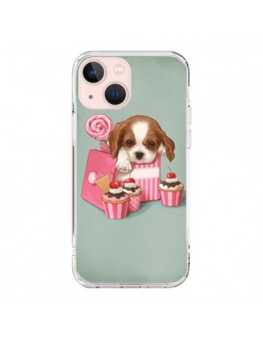 Coque iPhone 13 Mini Chien Dog Cupcake Gateau Boite - Maryline Cazenave