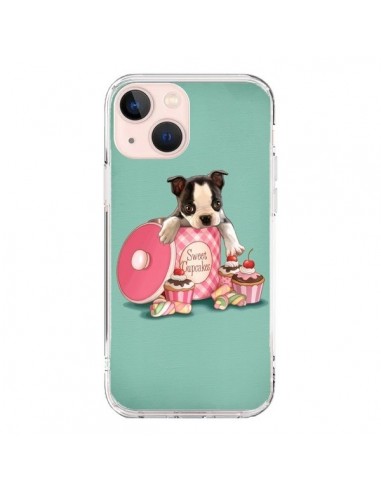 Coque iPhone 13 Mini Chien Dog Cupcakes Gateau Boite - Maryline Cazenave