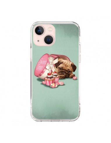 Coque iPhone 13 Mini Chien Dog Cupcakes Gateau Bonbon Boite - Maryline Cazenave