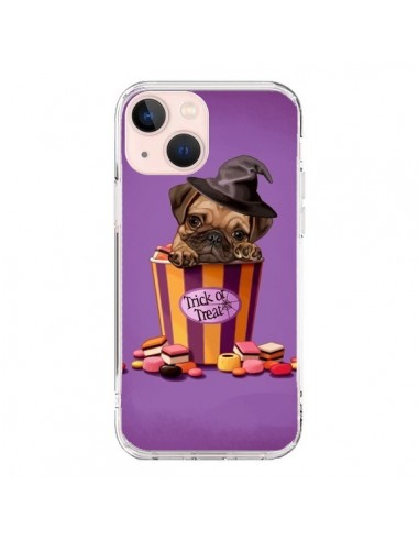 Cover iPhone 13 Mini Cane Halloween Strega Bonbon - Maryline Cazenave