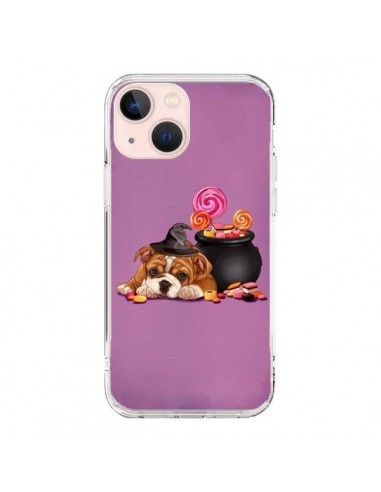 Cover iPhone 13 Mini Cane Halloween Strega Calderone Bonbon - Maryline Cazenave