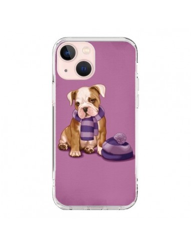 Coque iPhone 13 Mini Chien Dog Echarpe Bonnet Froid Hiver - Maryline Cazenave