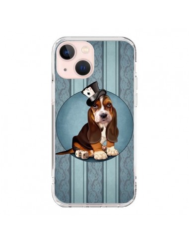 Coque iPhone 13 Mini Chien Dog Jeu Poket Cartes - Maryline Cazenave