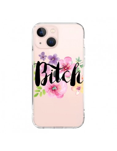 iPhone 13 Mini Case Bitch Flower Flowers Clear - Maryline Cazenave