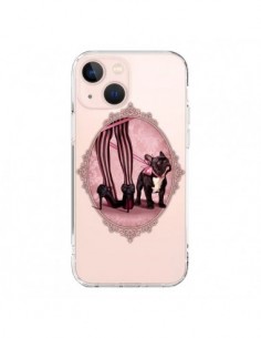iPhone 13 Mini Case Lady Jambes Dog Bulldog Dog Pink...