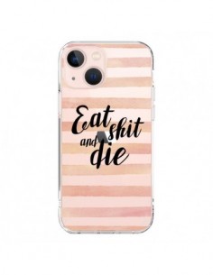 Cover iPhone 13 Mini Eat, Shit and Die Trasparente -...
