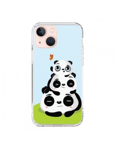 Coque iPhone 13 Mini Panda Famille - Maria Jose Da Luz