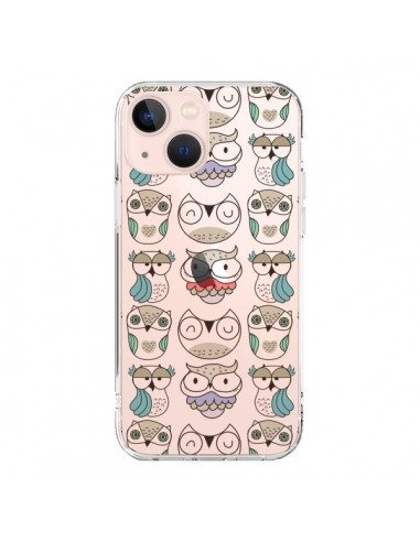 Coque iPhone 13 Mini Chouettes Owl Hibou Transparente - Maria Jose Da Luz