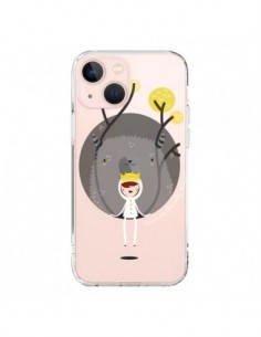 Coque iPhone 13 Mini Monstre Princesse Transparente -...