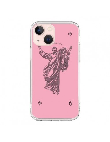 Coque iPhone 13 Mini God Pink Drake Chanteur Jeu Cartes - Mikadololo