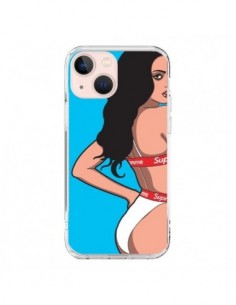 iPhone 13 Mini Case Pop Art Girl Blue - Mikadololo