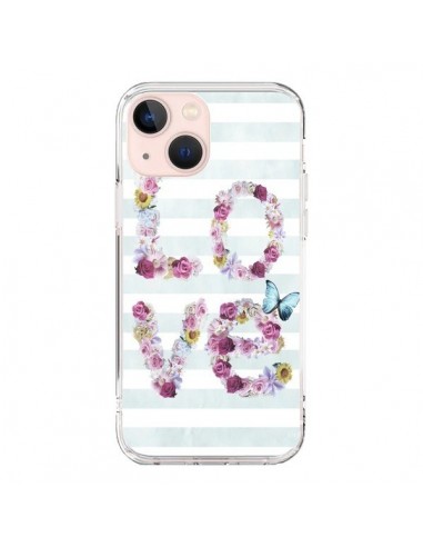 Coque iPhone 13 Mini Love Fleurs Flower - Monica Martinez
