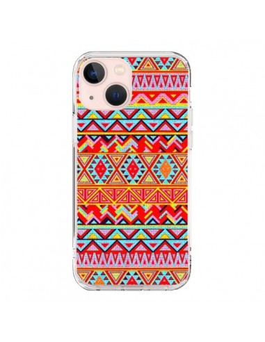 Coque iPhone 13 Mini India Style Pattern Bois Azteque - Maximilian San