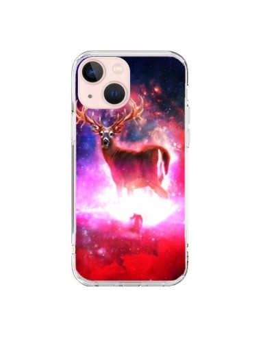 Coque iPhone 13 Mini Cosmic Deer Cerf Galaxy - Maximilian San