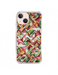 Coque iPhone 13 Mini Azteque Triangle Geometric World -...