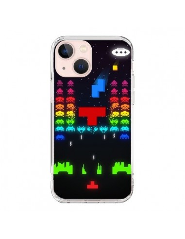 Coque iPhone 13 Mini Invatris Space Invaders Tetris Jeu - Maximilian San