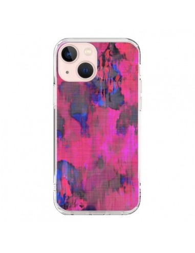 Coque iPhone 13 Mini Fleurs Rose Lysergic Pink - Maximilian San