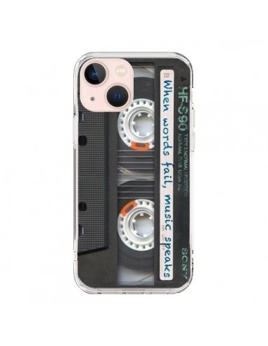 Coque iPhone 13 Mini Cassette Words K7 - Maximilian San