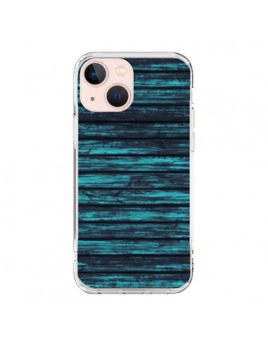 Coque iPhone 13 Mini Blue Moon Wood Bois - Maximilian San