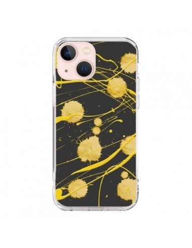 Coque iPhone 13 Mini Gold Splash Peinture Art - Maximilian San