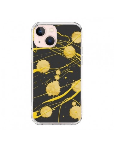 iPhone 13 Mini Case Gold Splash Painting Art - Maximilian San