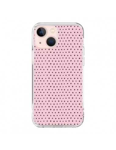 Coque iPhone 13 Mini Artsy Dots Pink - Ninola Design
