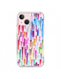 iPhone 13 Mini Case Colorful Brushstrokes Multicolor -...