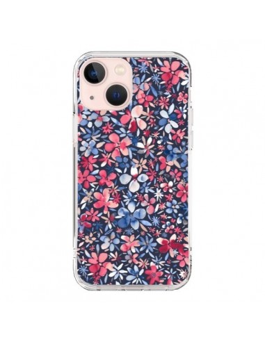 Cover iPhone 13 Mini Colorful Little Fiori Azzurro - Ninola Design