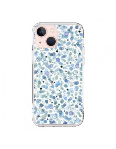 Coque iPhone 13 Mini Cosmic Bubbles Blue - Ninola Design