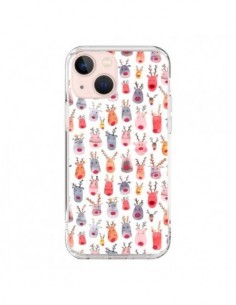Coque iPhone 13 Mini Cute Winter Reindeers - Ninola Design