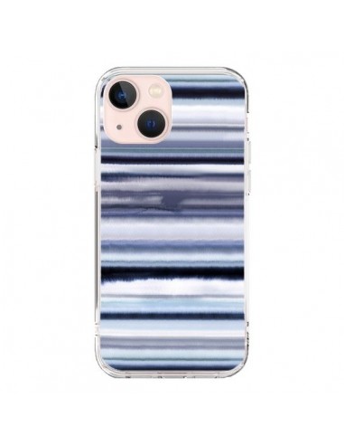 Cover iPhone 13 Mini Degrade Stripes Watercolor Azzurro - Ninola Design