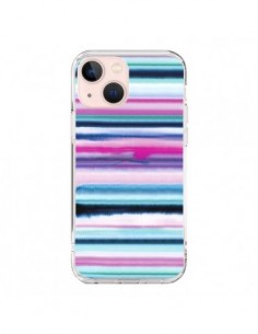 Cover iPhone 13 Mini Degrade Stripes Watercolor Rosa -...