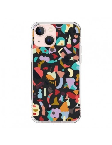 iPhone 13 Mini Case Dreamy Animal Shapes Black - Ninola Design