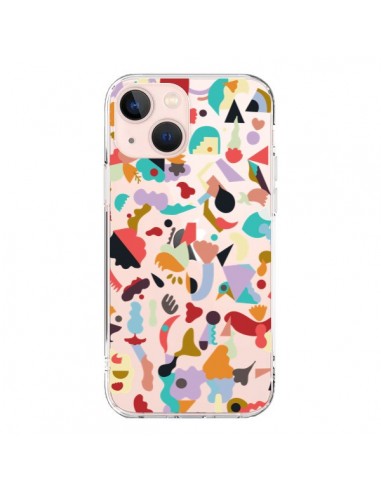 Coque iPhone 13 Mini Dreamy Animal Shapes White - Ninola Design