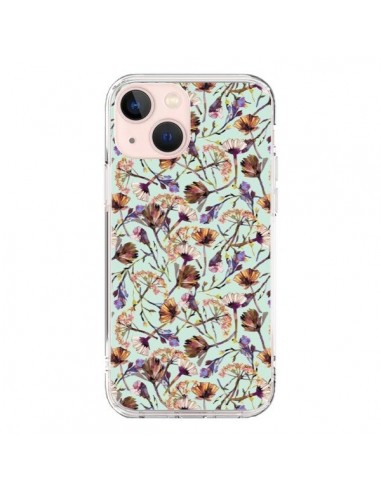 iPhone 13 Mini Case Dry Blue Flowers - Ninola Design