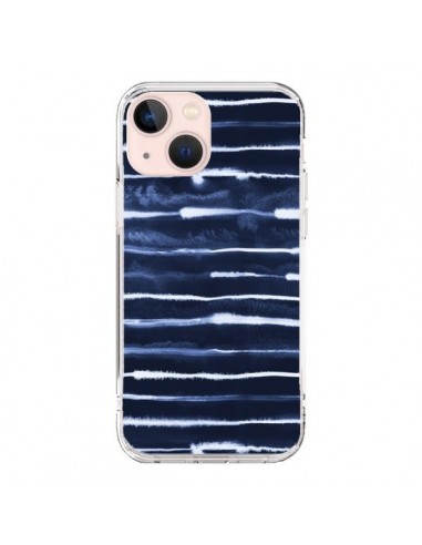 Coque iPhone 13 Mini Electric Lines Navy - Ninola Design