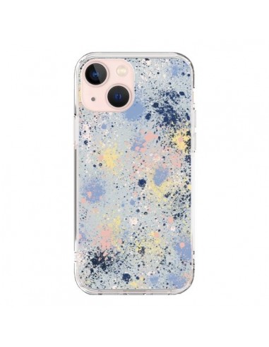 Coque iPhone 13 Mini Gradient Watercolor Lines Blue - Ninola Design