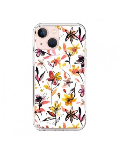 iPhone 13 Mini Case Ink Bleeding Dots Pink - Ninola Design