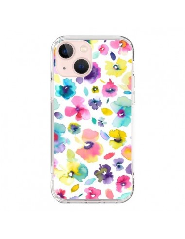 iPhone 13 Mini Case Flowers Colorful Painting - Ninola Design